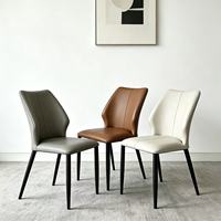 Chaise de salle à manger moderne à dossier incurvé en forme de vague, pieds en métal, vente en gros d'usine pour salle à manger et restaurant