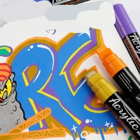 Lot de 3 marqueurs acryliques géants grande capacité, pointe 15 mm, pour affiches murales, POP, graffiti, encre superposable, vente en gros