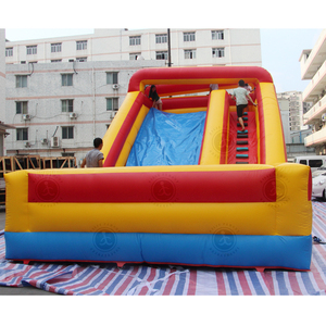 Venta caliente gigante de PVC azul aplastamiento tobogán de agua de doble carril tobogán de agua comercial inflable para niños - Product Image 6