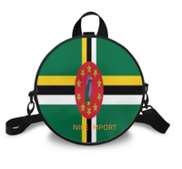 Tas Selempang Bendera Belize untuk Wanita, Tas Tangan Bulat PU dengan Resleting untuk Penggunaan Sehari-hari, Dompet Ponsel, Tas Selempang Wanita Trendi