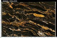 Slab Granit Black Fusion Brazil Cosmic Gold Batu Mewah untuk Meja Dapur & Panel Dinding