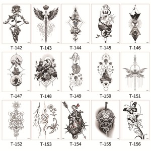 Nouveau design autocollants de tatouage temporaire étanche pour hommes femmes fleur bras tatouage personnalisé - Product Image 6