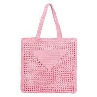 Sacs tissés à la main, sac à main de plage en maille tissé à une épaule pour dames, sac en paille tissé en papier écologique, ficelle à poignée souple