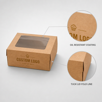 Boîtes à biscuits en papier kraft en gros, logo personnalisé, pliables, pour boulangerie, cadeaux, fêtes et événements.