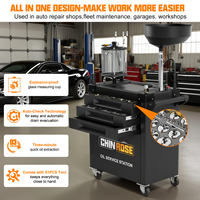 Station de Service d'Huile Chariot d'Outils Acier Inoxydable 61 Pièces pour Atelier Garage Usine Réparation Automobile
