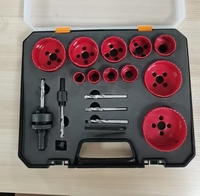 PMS 19 pièces Kit de coupe de scie cloche professionnelle ensemble foret en acier au carbone forets en acier au carbone plâtre bois scie cloche Cutter