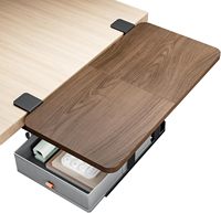 Plateau d'extension de bureau à clipser avec tiroir de rangement, repose-bras et support de clavier pour bureau et maison