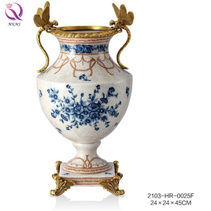 Combinación de Serie de Cerámica Creativa de Lujo Retro de Alta Gama Plato de Fruta Europeo Decoración para Sala de Estar Gabinete de <span class=keywords><strong>TV</strong></span> con Jarrones a Ambos Lados - Product Image 4