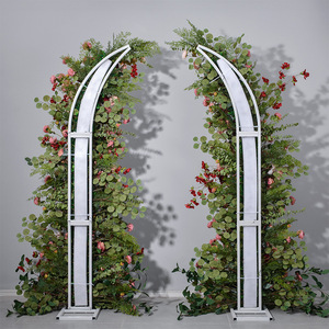 थोक कृत्रिम रेशम विवाह सींग का फूल मेहराब व्यवस्था आर्क शादी की सजावट - Product Image 4