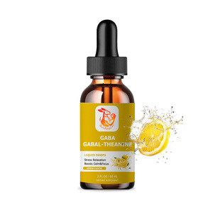 GABA L-Theanine <b>Liquid</b> Drops with Ashwagandha Magnesium Glycinate Lemon Flavor for Calm Focus Mental Clarity Fast Absorption - Product Image 1