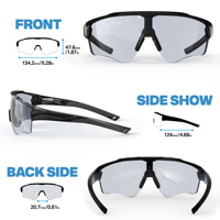 Lunettes de soleil de sport personnalisées à monture semi-cerclée, verres interchangeables, antidérapantes, UV400, photochromiques et miroir pour le pickleball
