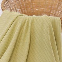 Tissu en maille côtelée en gros, 180 g/m², 92 % viscose, 8 % élasthanne, respirant, couleur unie, pour la confection de pantalons de yoga