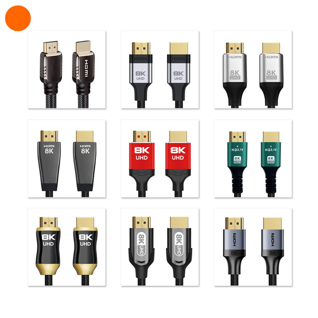 Customized High Quality 1-8m 8K UHD 48Gbps 24K Gold Plated for 2.1 Male to Male Audio Video Cable for HDTV & 1080p