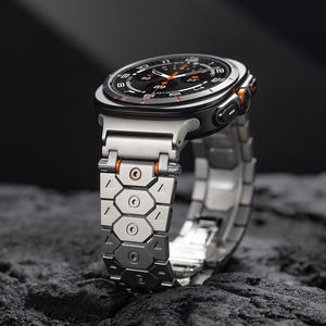 Bracelet de montre en acier inoxydable de luxe de remplacement pour <span class=keywords><strong>Samsung</strong></span> Galaxy <span class=keywords><strong>Watch</strong></span> 8 7 Ultra 47 <span class=keywords><strong>mm</strong></span>, bracelets de montre intelligente - Product Image 2