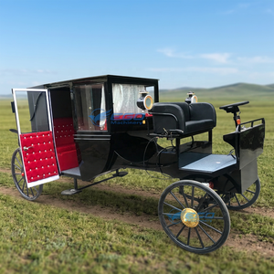 Carruaje Eléctrico de Alta Calidad con Diseño de Caballos Negros, Magnífico y Romántico para Bodas, Carruaje de Jardín, Carroza Real - Product Image 1