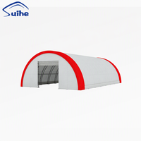 Tente d'entrepôt moderne en acier à portée libre de 40 pieds, robuste, imperméable, pour stockage temporaire industriel extérieur