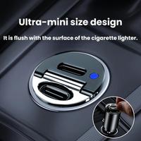 Promo Panas Charger Mobil Mini 45W dengan Cincin Tarik, Adaptor Pengisian Cepat Tipe-C PD untuk Mobil C13-D13
