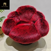 Meubles de salon confortables chaise longue de loisirs de velours canapé simple paresseux chaise de patte d'ours chaise de loisirs de concepteur moderne