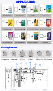 30-3000ml tự động PREMADE Pouch doypack hạt hạt đậu chip hạnh nhân gói điền niêm phong đóng gói máy đóng gói - Product Image 2