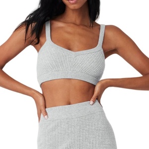 Sujetador deportivo de poliéster transpirable y cómodo con patrón a cuadros, de alto soporte, para mujer, talla grande, personalizable, ideal para verano. - Product Image 5