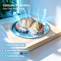 Nouveau Nid pour chat en bois massif et aluminium, pour la vente en gros, avec dissipation thermique, idéal pour l'été et le sommeil, type 'Ice Nest'