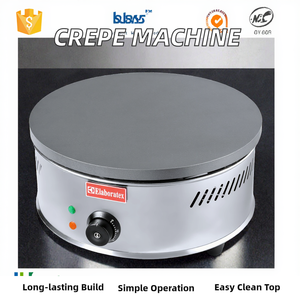 Máquina eléctrica para hacer crepes <span class=keywords><strong>de</strong></span> mesa <span class=keywords><strong>de</strong></span> estilo redondo antiadherente para equipos <span class=keywords><strong>de</strong></span> catering <span class=keywords><strong>de</strong></span> panadería hecha con agua - Product Image 3