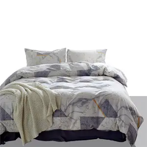 Factory Supplier Bed Linen Cover Bedding Set Custom Printed 100% Cotton Comforter Bedding Set