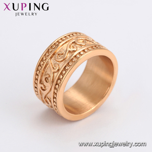 XUPING-Anillo de doble fila <span class=keywords><strong>para</strong></span> mujer y hombre, joyería de 18K, color dorado, 15989 - Product Image 5