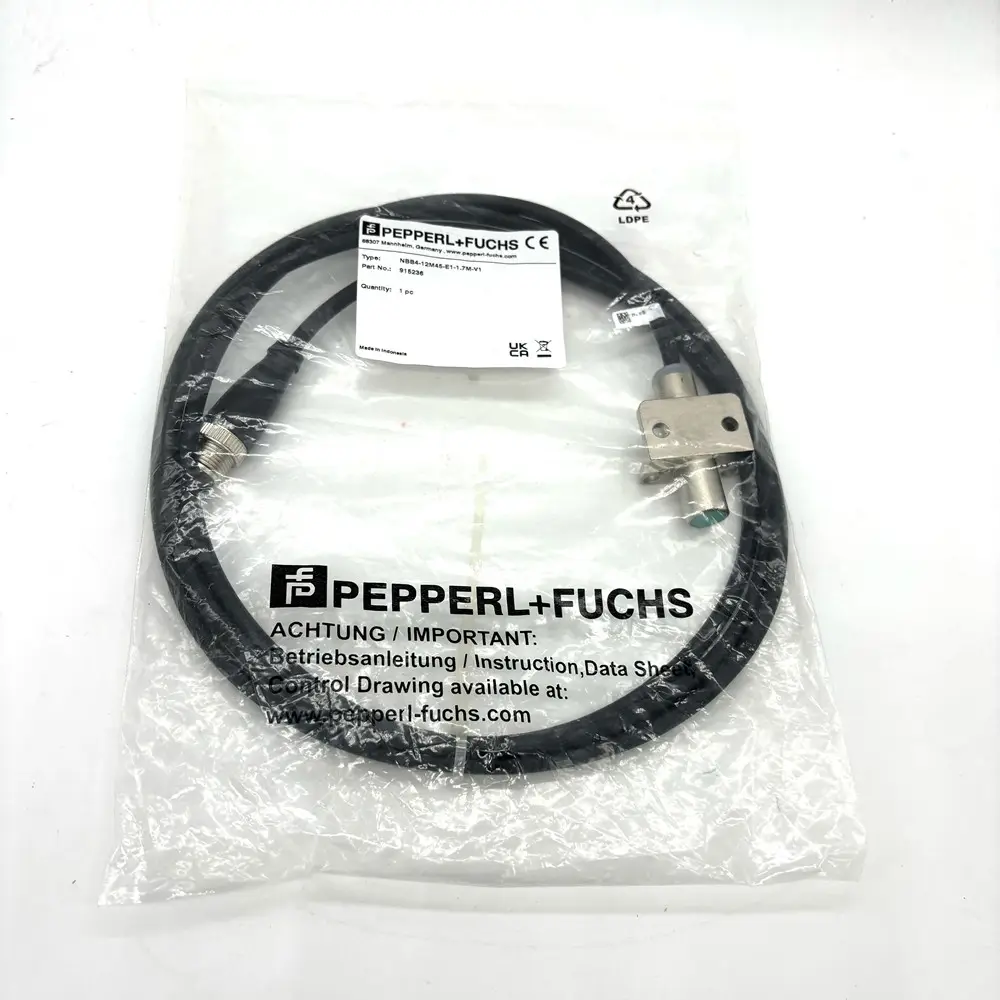 Pepperl + Fuchs เครื่องมือเครื่องเซ็นเซอร์สวิตช์ปิดตามปกติสวิตช์เหนี่ยวนำ NBB4-12M45-E1-1.7M-V1 4-6Vdc 915236 pepperl + F