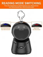Escáner de Códigos de Barras de Escritorio Norgee, Lector de Códigos QR USB Plug and Play, Escáner de Códigos de Barras en Stock para Supermercados