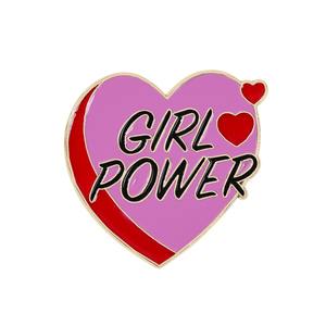 Spilla in Metallo Creativa con Scritta in Inglese 'Girl Power', Tema Femminile, Testo Ispirazionale, Piccola Spilla Cartoon 2026 - Product Image 4