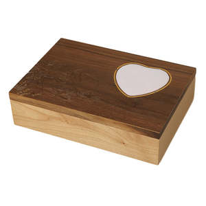 Boîtes cadeaux rectangulaires en bois, petites, en velours uni, faites à la main, avec logo personnalisé DS, pour bijoux - Product Image 3