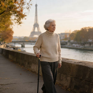 Canne de <span class=keywords><strong>marche</strong></span> JINDA Premium en fibre de carbone intégrale avec réglage de la hauteur sur 10 niveaux, base antidérapante, légère et durable pour les personnes âgées - Product Image 3