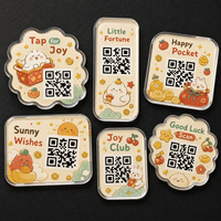 Letrero de Código QR Acrílico Ecológico Impermeable con Logotipo Impreso Personalizado para Cafetería, Restaurante, Tienda, Mostrador, Decoración de Escritorio, Exhibición