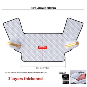 Housse de voiture demi-couvrante, pare-soleil, imperméable, protection contre la neige et la poussière, anti-gel hivernal, pour la partie avant de la voiture - Product Image 1