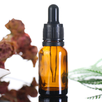 Großhandel 15ml Bernsteinfarbene Glasflasche mit Pipette für Serum Ätherisches Öl Gesichtscreme Augentropfen Kosmetikverpackung UV-Schutz Reed