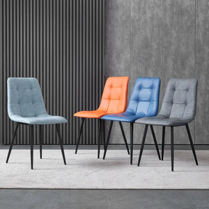 Chaises de salle à manger en velours personnalisées en tissu et couleur Mobilier de salle à manger Mobilier de cuisine de luxe moderne - Product Image 1