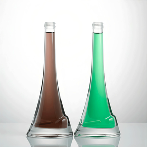 Botella de Vidrio Personalizada para Licores, Transparente, 120 ml, para Vodka, Whisky, Ginebra, Ron, Brandy, <span class=keywords><strong>Tequila</strong></span>, con Tapón de Corcho, OEM - Product Image 1