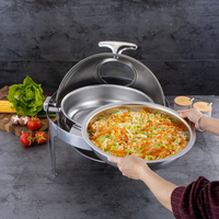 Verstärktes Hochwertiges Modernes Design Buffet-Speisenwärmer Edelstahl-Chafing-Dish-Set Einfache Bedienung für Restaurants und Hotels