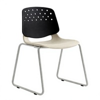Chaise de conférence moderne empilable, durable et imperméable, chaise de formation en plastique pour salle de classe et salle de réunion