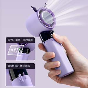 Phim hoạt hình nhân vật HD hiển thị kỹ thuật số tốc độ 100 gió tốc độ cao lạnh tay <span class=keywords><strong>fan</strong></span> hâm mộ có thể sạc lại mini <span class=keywords><strong>fan</strong></span> hâm mộ thích hợp cho ngoài trời - Product Image 2