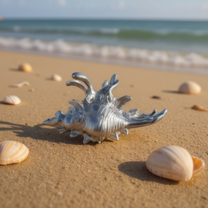 Pinza para el Cabello con Diseño de Concha, Monocromática y Electrochapada, 10.5 cm, Accesorio de Moda para Mujer, Uso Diario - Product Image 2