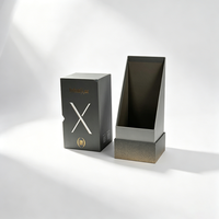 Boîte à parfum de luxe écologique grise personnalisée avec couvercle et base en papier pour les marques de cosmétiques start-up, emballages de cadeaux en édition limitée