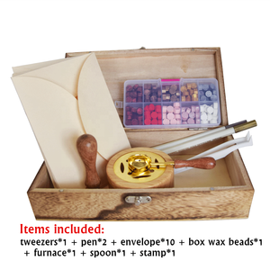 Diy Wood Crystal Handle Blank Custom Wax <strong>Stamp</strong> Seal <strong>Set</strong> for Wedding Invitation - Product Image 5
