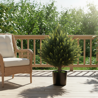 Plante artificielle réaliste en pot : Cyprès, Buis, Pin – Bonsaï de haute qualité pour décoration intérieure et extérieure