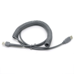 สายชาร์จข้อมูลแบบสปริงเก็บได้ <span class=keywords><strong>USB</strong></span> ลดราคาพิเศษ ชาร์จเร็ว 5A ทองแดงแท้ ไนลอน พร้อมสัญลักษณ์สแกนบาร์โค้ด - Product Image 1