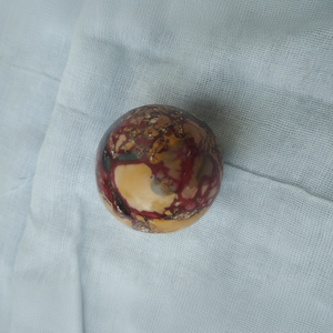 ลูกปัดหิน mookaite สีเหลืองสีแดงเครื่องประดับลูกกลมหลวมจาก8mm 4mm 6mm 10mm หน่วยทำจากทับทิมหน่วยควั่น - Product Image 1