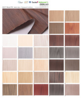 Feuille de cuir synthétique en PU à motif bois, grain Rexine, pour décoration et sous-plat