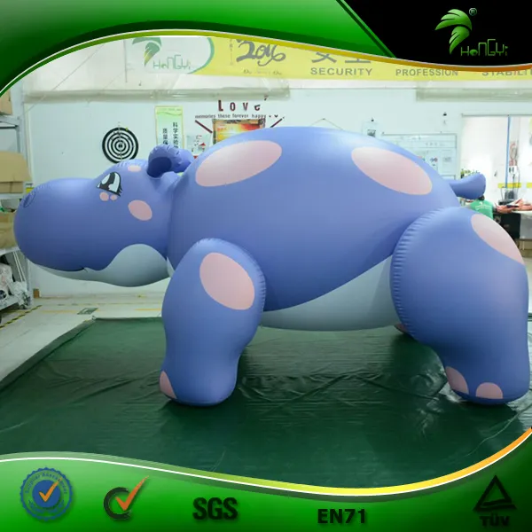 Hongyi brinquedo inflável de animal, hippo grande