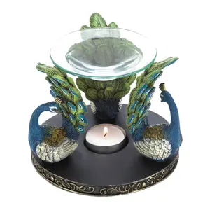 Angels Namaste Polyresin Female Prayer Peaceful Fairies Resin and Glass Tealight Oil Warmer Octopus Aroma Resin candles burners